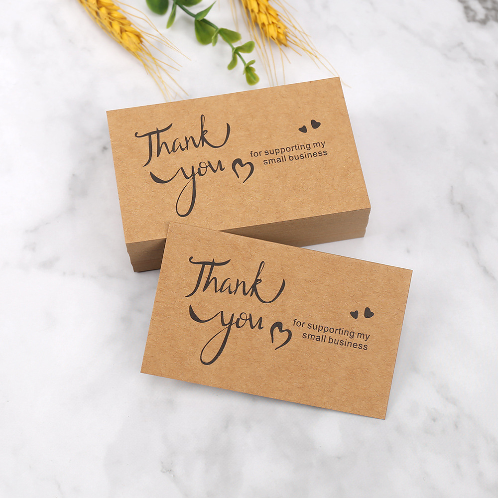 Wedding Decor Supply Store - 50개 감사 카드 크래프트 종이 소규모