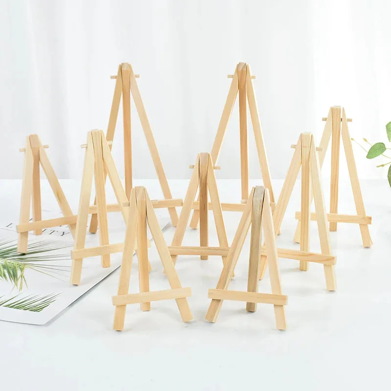 Table Number Gold - 10pcs 나무 미니 이젤 프레임 데스크탑