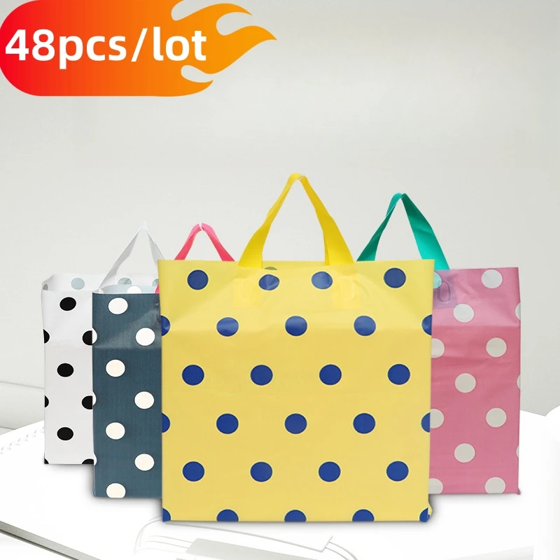 48개입, 무광택 도트 무늬 토트백, 두꺼운 재질의 대 - Wedding/Event Supply Store 리뷰 및 가격