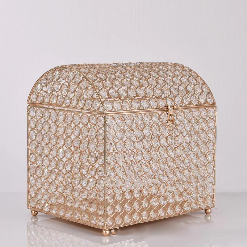 웨딩 카드 상자, 금색 크리스털 장식, 보물 상자, 라 - Wedding Card Box 리뷰 및 가격