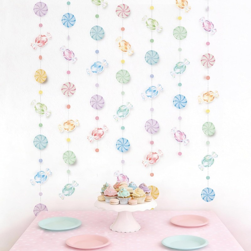 캔디랜드 파티 장식 캔디 가랜드 롤리팝 행잉 캔디 종이 - Wedding Decor Supply Store 리뷰 및 가격