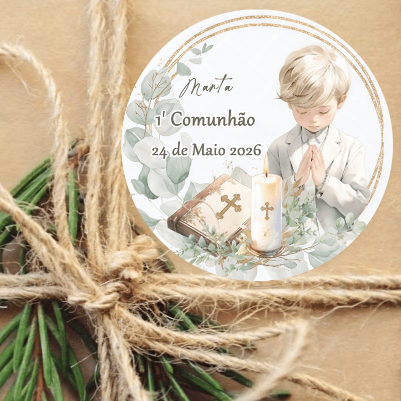 맞춤형 첫 성찬식 스티커입니다. 녹색 잎 장식 디자인으 - Wedding Decor Supply Store 리뷰 및 가격
