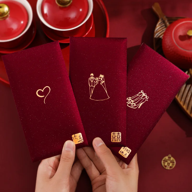 6 개/갑 중국어 빨간 봉투 결혼식 행운의 돈 봉투 패 - Wedding Envelopes 리뷰 및 가격