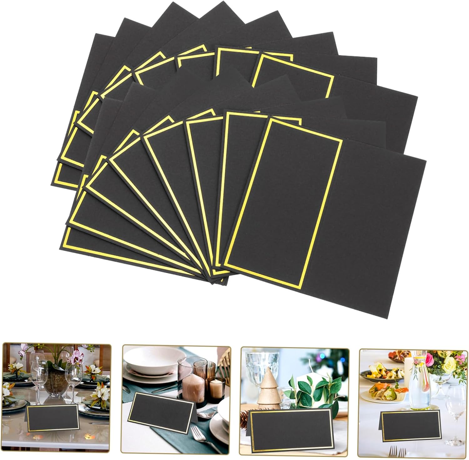 10/20/50pcs 블랙 골드 이름 장소 카드 결혼식 - Table Number Gold 리뷰 및 가격