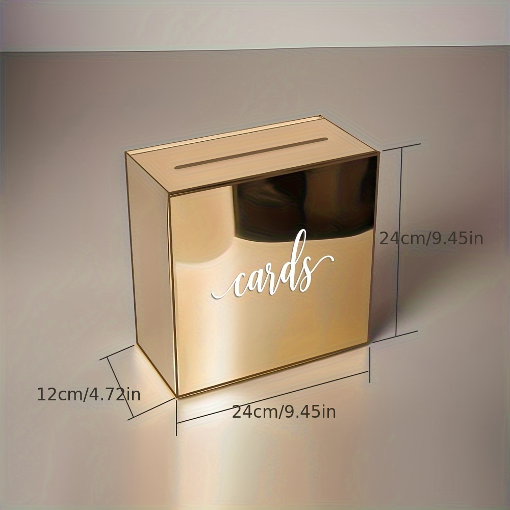 골든 아크릴 풀아웃 웨딩 청첩장 카드 박스, 슬롯이 있 - Wedding Card Box 리뷰 및 가격